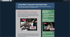 Desktop Screenshot of livingwithsuperstarshahrukhkhan.blogspot.com