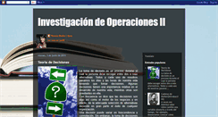 Desktop Screenshot of investigaciondeoperaciones2ingind.blogspot.com