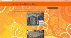 Desktop Screenshot of jeannettesquiltingcorner.blogspot.com