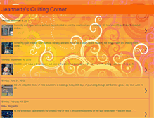 Tablet Screenshot of jeannettesquiltingcorner.blogspot.com