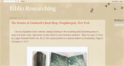 Desktop Screenshot of biblioresearching.blogspot.com