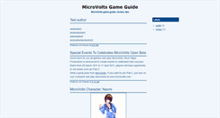 Desktop Screenshot of microvoltsgame.blogspot.com