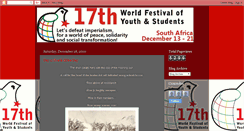 Desktop Screenshot of 17thworldfestivalofyouthandstudents.blogspot.com