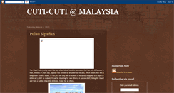 Desktop Screenshot of cutidimalaysia.blogspot.com