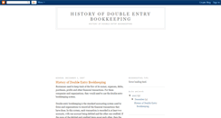 Desktop Screenshot of history-of-double-entry-bookkeeping.blogspot.com