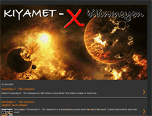 Tablet Screenshot of kiyamet-x-bilinmeyen.blogspot.com