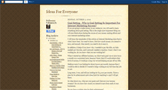 Desktop Screenshot of ideasforevery1.blogspot.com