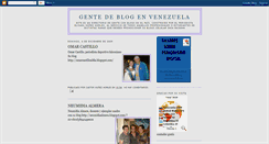 Desktop Screenshot of gentedeblogenvenezuela.blogspot.com