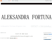 Tablet Screenshot of aleksandra-fortuna.blogspot.com