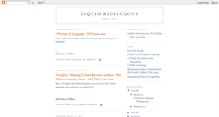Desktop Screenshot of liquidridiculous.blogspot.com