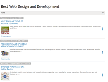 Tablet Screenshot of bestwebdesignanddevelopment.blogspot.com