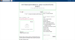 Desktop Screenshot of nutrigenomicsandgenotypediet.blogspot.com
