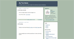 Desktop Screenshot of my2mums.blogspot.com