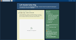 Desktop Screenshot of lefthandedguitarblog.blogspot.com