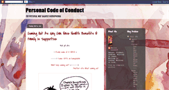 Desktop Screenshot of personalcodeofconduct.blogspot.com