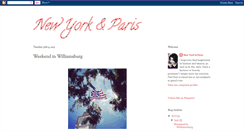 Desktop Screenshot of nycandparis.blogspot.com