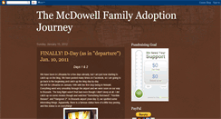 Desktop Screenshot of mcdowellfamilyjourney.blogspot.com