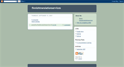 Desktop Screenshot of finnishtranslationservices.blogspot.com