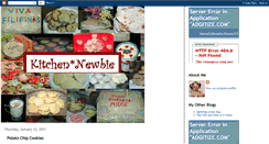 Desktop Screenshot of kitchennewbie.blogspot.com