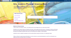 Desktop Screenshot of mrslesliesscienceblog.blogspot.com