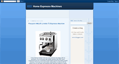 Desktop Screenshot of homeespressomachines.blogspot.com