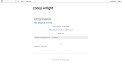 Desktop Screenshot of corey-wright.blogspot.com