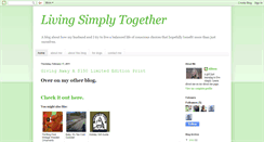 Desktop Screenshot of livingsimplytogether.blogspot.com