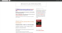 Desktop Screenshot of molecularpsychiatry.blogspot.com