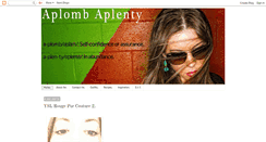 Desktop Screenshot of aplomb-aplenty.blogspot.com