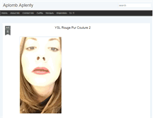 Tablet Screenshot of aplomb-aplenty.blogspot.com