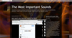 Desktop Screenshot of mostimportantsound.blogspot.com