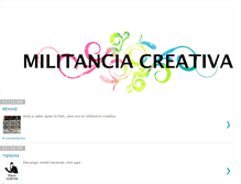 Tablet Screenshot of militanciacreativa.blogspot.com