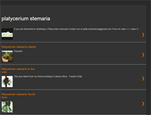 Tablet Screenshot of platyceriumstemaria.blogspot.com