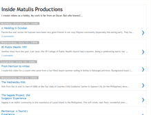 Tablet Screenshot of matulisproductions.blogspot.com