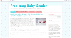 Desktop Screenshot of predictingbabygendermethod.blogspot.com