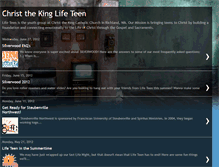 Tablet Screenshot of christthekinglifeteen.blogspot.com