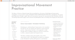 Desktop Screenshot of danceimprovisationpractice.blogspot.com