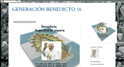 Desktop Screenshot of generacionbenedicto16.blogspot.com