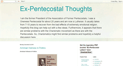 Desktop Screenshot of ex-pentecostal.blogspot.com