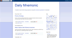 Desktop Screenshot of dailymnemonic.blogspot.com