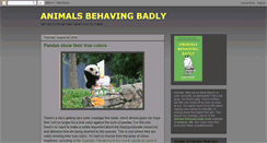 Desktop Screenshot of animalsbehavingbadly.blogspot.com