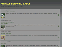 Tablet Screenshot of animalsbehavingbadly.blogspot.com