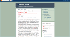 Desktop Screenshot of cyberwarjournal.blogspot.com