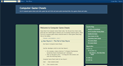 Desktop Screenshot of computer-gamecheats.blogspot.com