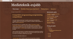 Desktop Screenshot of medieteknik-exjobb.blogspot.com