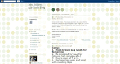 Desktop Screenshot of mrsmillers5thgradeblog.blogspot.com