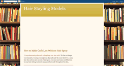 Desktop Screenshot of hairstaylingmodels.blogspot.com