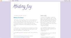 Desktop Screenshot of abiding-joy.blogspot.com