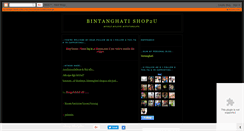 Desktop Screenshot of bintanghatishop2u.blogspot.com
