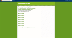 Desktop Screenshot of globalcarcrisis.blogspot.com